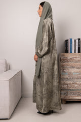 Petal Glow Abaya- Sage (Copy)