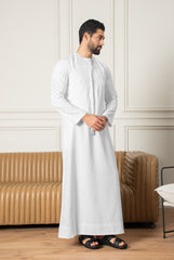 Essentials Emirati Thobe- Glacier White