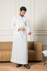 Essentials Emirati Thobe- Glacier White