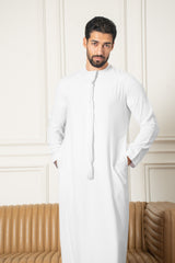 Essentials Emirati Thobe- Glacier White