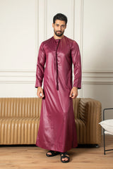 ثوب إماراتي - لون عنابي داكن