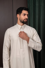 ثوب قطري - لون رمادي داكن