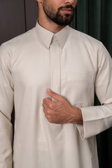 ثوب قطري - لون رمادي داكن