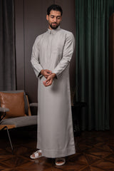 ثوب قطري - رمادي سافوي