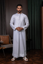 Winter Emirati Thobe- Arctic White
