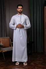 Winter Emirati Thobe- Arctic White