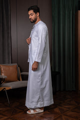 Winter Emirati Thobe- Arctic White