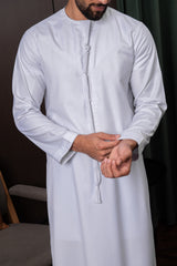 Winter Emirati Thobe- Arctic White