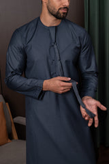 ثوب إماراتي شتوي - أزرق إمبراطوري
