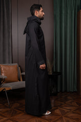 Moroccan Thobe- Onyx Black