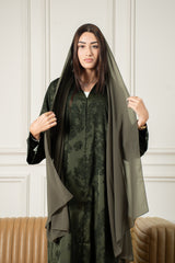 Midnight Petal Abaya- Green