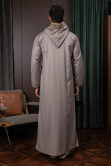 Moroccan Thobe- Storm Grey