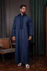 Moroccan Thobe- Royal Blue