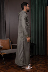 Moroccan Thobe- Olive Green