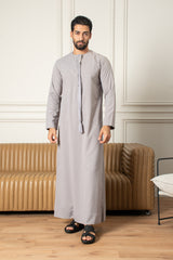 Essentials Emirati Thobe- Graphite Grey