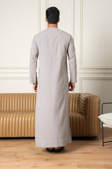 Essentials Emirati Thobe- Graphite Grey