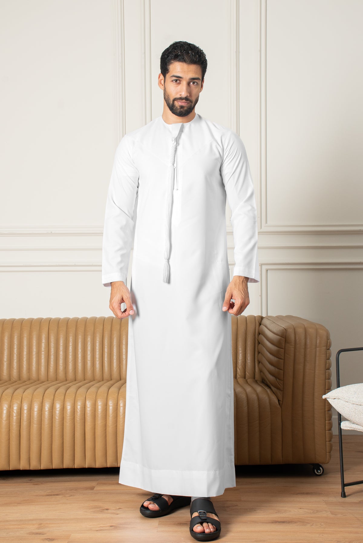 Essentials Emirati Thobe- Glacier White