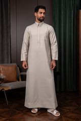 ثوب قطري - لون رمادي داكن