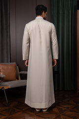 ثوب قطري - لون رمادي داكن