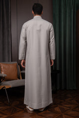 ثوب قطري - رمادي سافوي