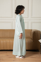 ثوب إماراتي للأطفال - أخضر جليدي