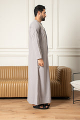 Essentials Emirati Thobe- Graphite Grey